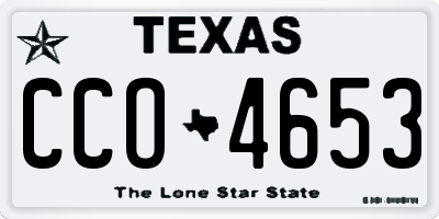 TX license plate CCO4653