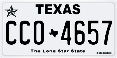 TX license plate CCO4657