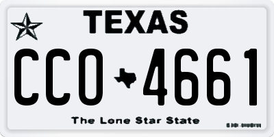 TX license plate CCO4661