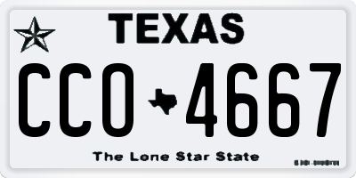 TX license plate CCO4667