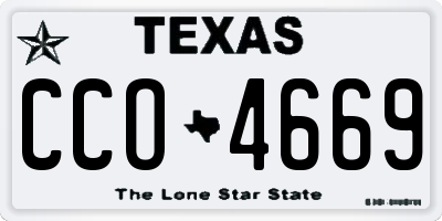 TX license plate CCO4669