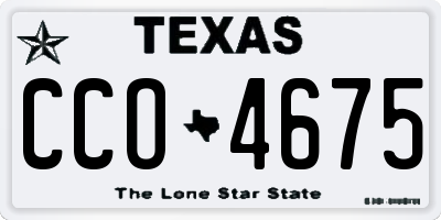 TX license plate CCO4675