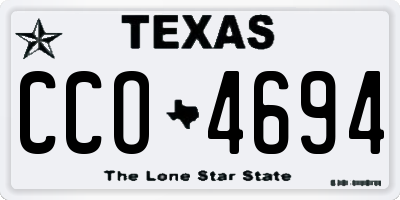 TX license plate CCO4694