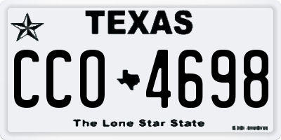 TX license plate CCO4698