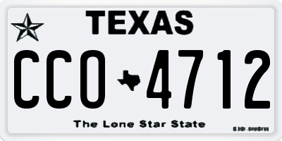 TX license plate CCO4712