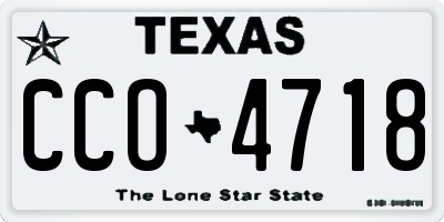 TX license plate CCO4718