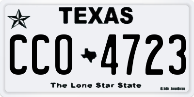 TX license plate CCO4723