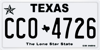 TX license plate CCO4726