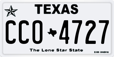 TX license plate CCO4727