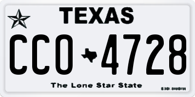 TX license plate CCO4728