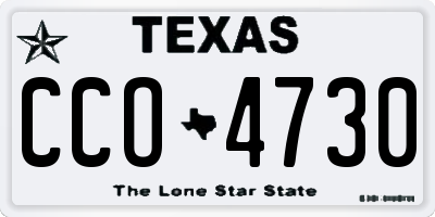 TX license plate CCO4730