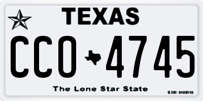 TX license plate CCO4745