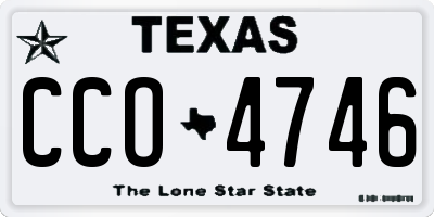 TX license plate CCO4746