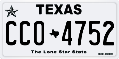 TX license plate CCO4752