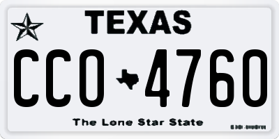 TX license plate CCO4760