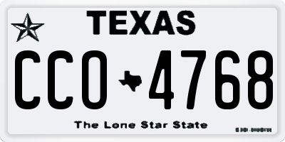 TX license plate CCO4768