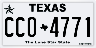 TX license plate CCO4771