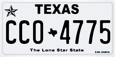 TX license plate CCO4775