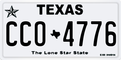 TX license plate CCO4776