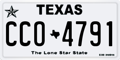 TX license plate CCO4791