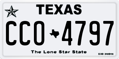 TX license plate CCO4797
