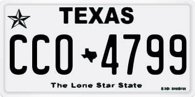TX license plate CCO4799