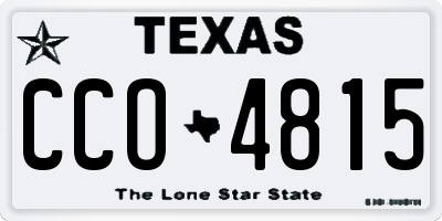 TX license plate CCO4815