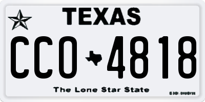 TX license plate CCO4818