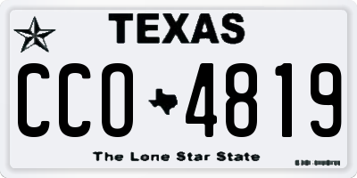 TX license plate CCO4819