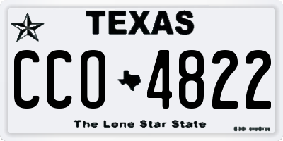 TX license plate CCO4822