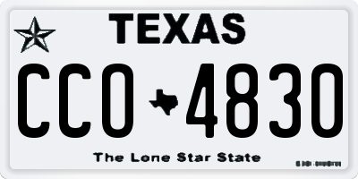 TX license plate CCO4830
