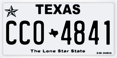 TX license plate CCO4841