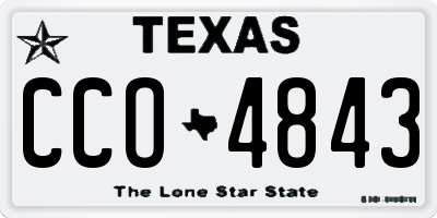TX license plate CCO4843