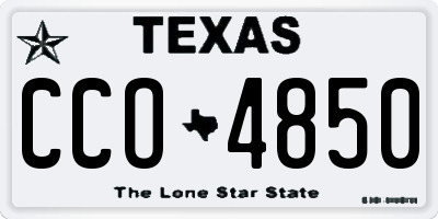 TX license plate CCO4850