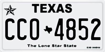 TX license plate CCO4852