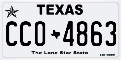 TX license plate CCO4863
