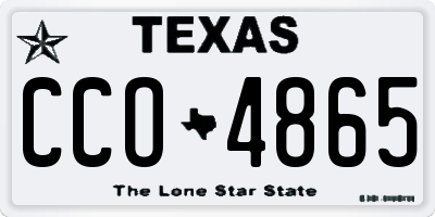 TX license plate CCO4865