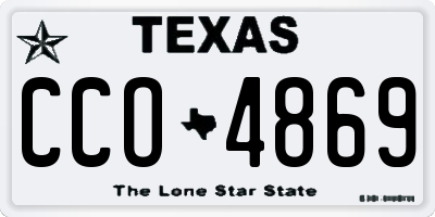 TX license plate CCO4869