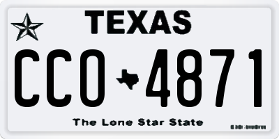 TX license plate CCO4871