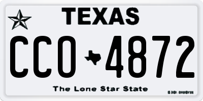 TX license plate CCO4872