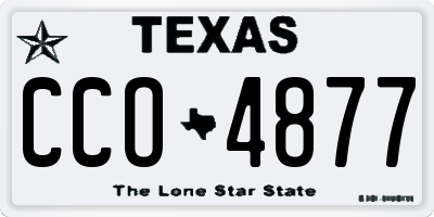 TX license plate CCO4877