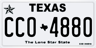 TX license plate CCO4880