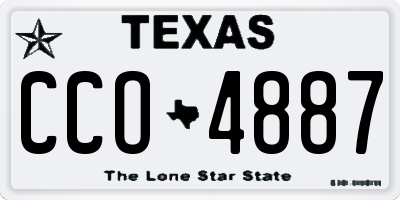 TX license plate CCO4887
