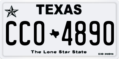 TX license plate CCO4890