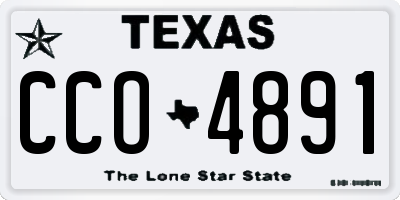 TX license plate CCO4891