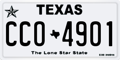 TX license plate CCO4901