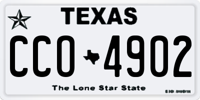 TX license plate CCO4902