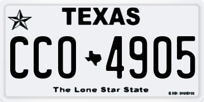 TX license plate CCO4905