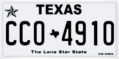 TX license plate CCO4910