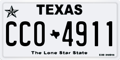 TX license plate CCO4911
